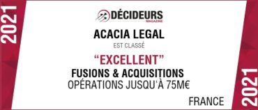 UNE NOUVELLE DISTINCTION POUR ACACIA LEGAL